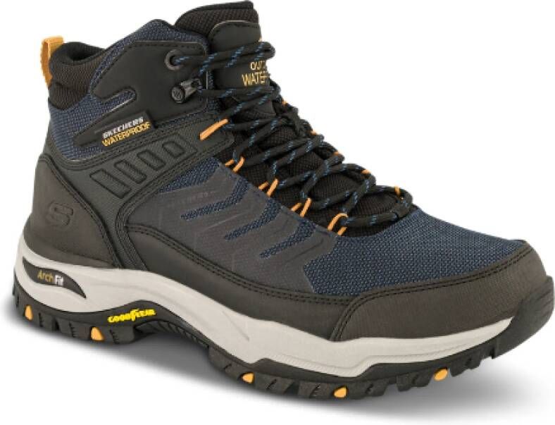 Skechers Waterdichte Wandelschoenen Blauw Zwart Blue Heren