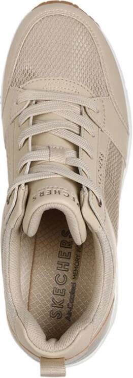 Skechers Wedge Sneaker met Air-Cooled Memory Foam Beige Dames