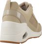 Skechers Wedge Sneaker met Air-Cooled Memory Foam Beige Dames - Thumbnail 5