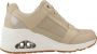 Skechers Wedge Sneaker met Air-Cooled Memory Foam Beige Dames - Thumbnail 6