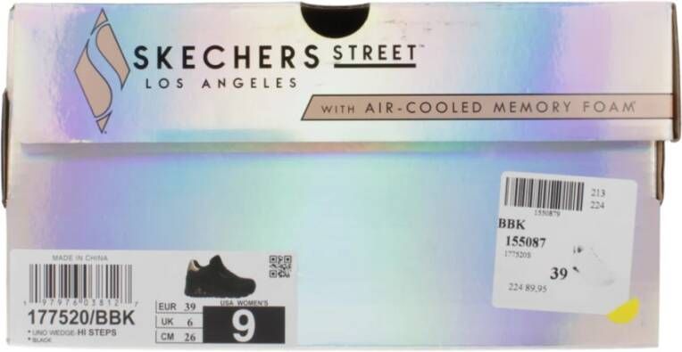 Skechers Wedge Sneakers voor Hoge Stappen Black Dames