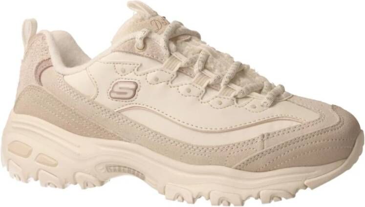 Skechers Witte en zand moderne damessneakers Beige Dames