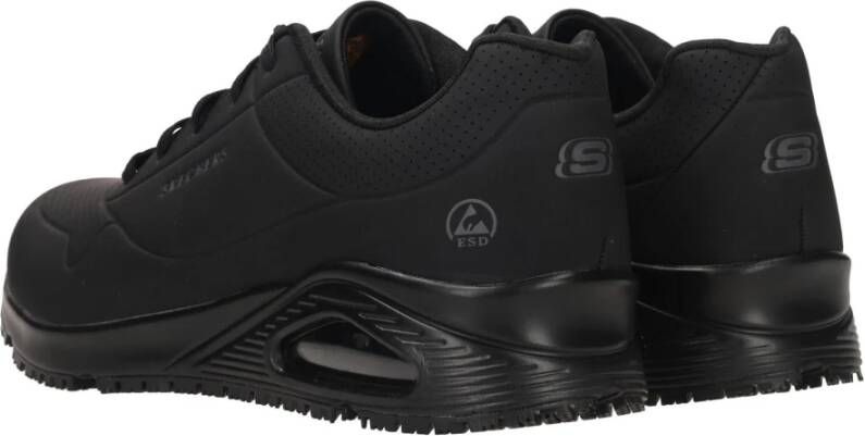 Skechers Work Relaxed Fit Uno Slipresistant Sutal sneaker Black Heren