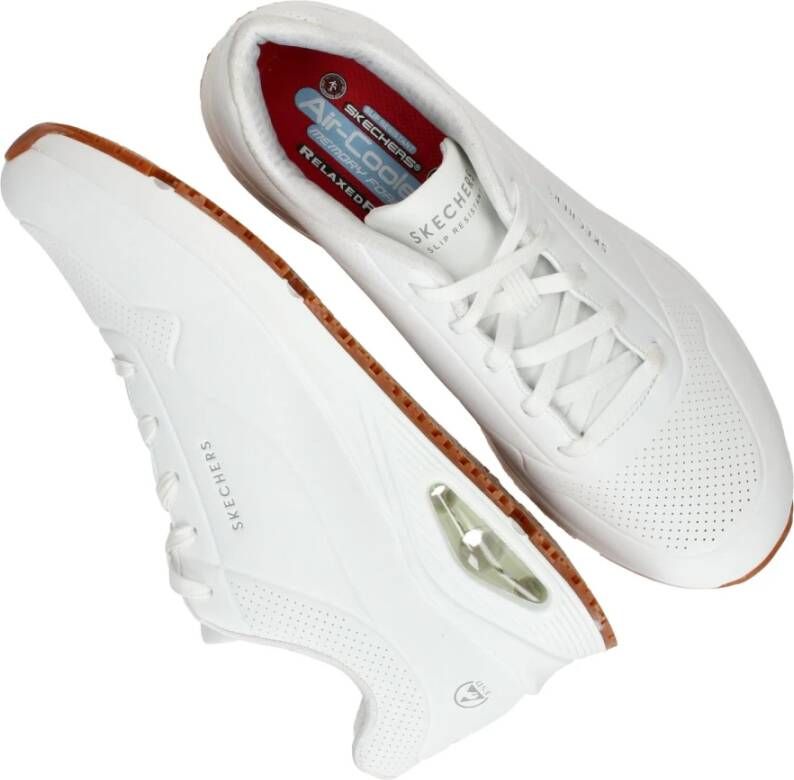 Skechers Work Relaxed Fit Uno Slipresistant Sutal sneaker White Heren