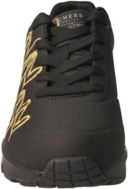 Skechers Zwart-Goud Hart Sneakers Black Dames