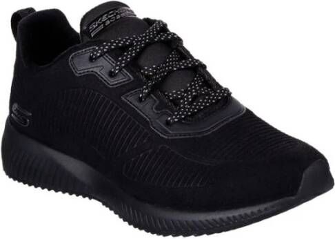 Skechers Zwarte Sneaker Platte Veterschoen Black Dames