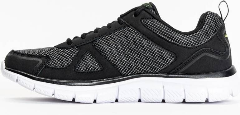 Skechers Zwart Wit Heren Track Schoenen Black Heren