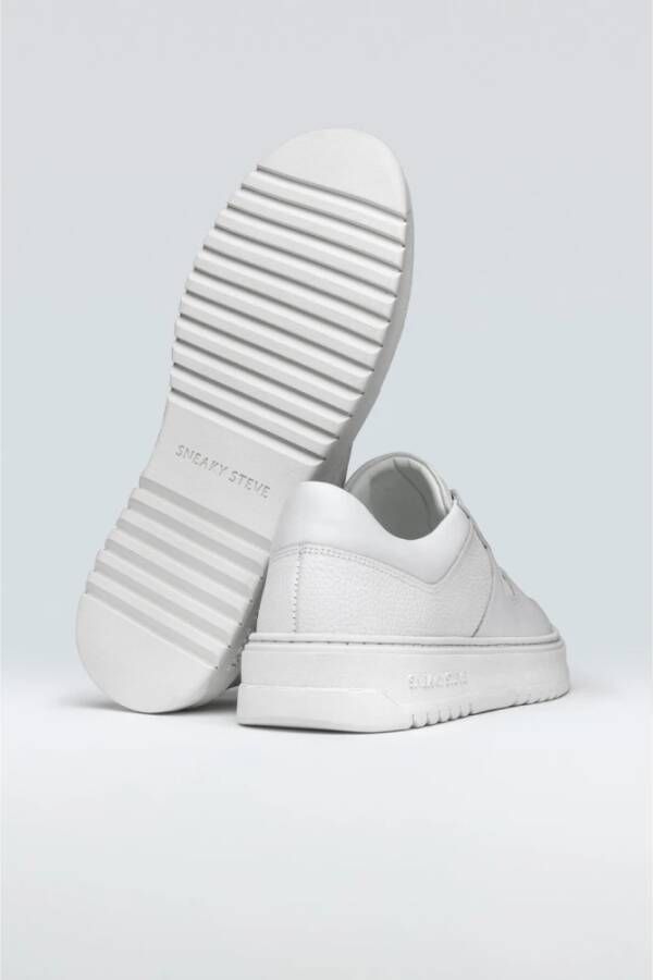 Sneaky Steve Casual Leren Sneaker met Geperforeerde Gaten White Unisex