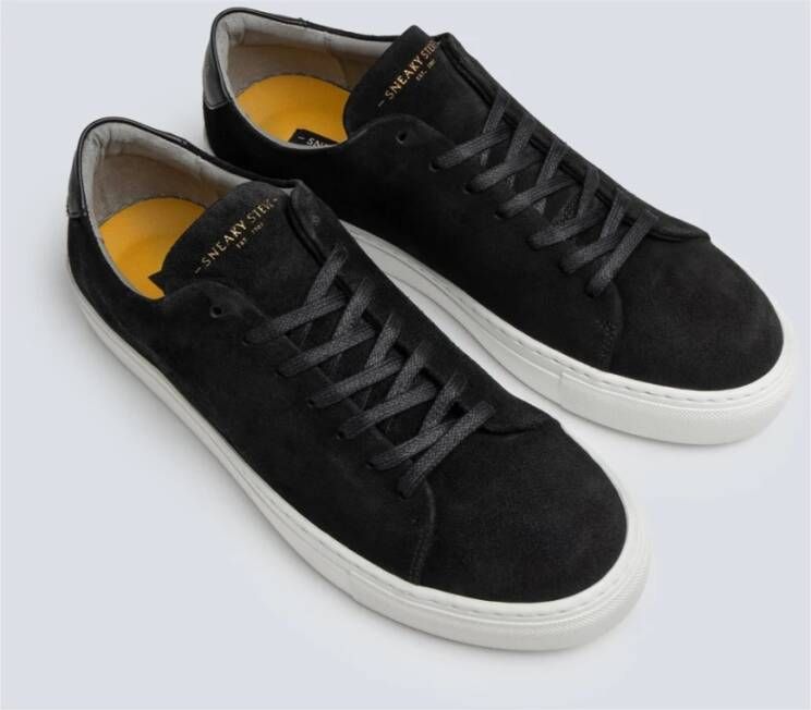 Sneaky Steve Elegant Suede Sneaker Black Heren