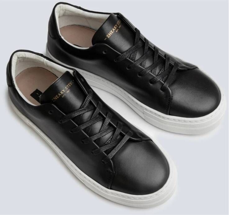 Sneaky Steve Elegante Leren Sneaker Black Dames