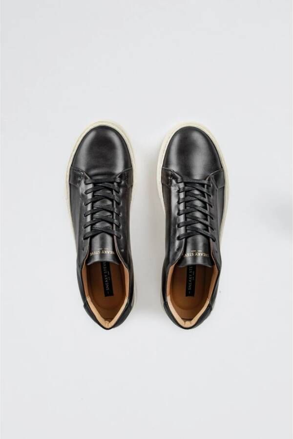 Sneaky Steve Klassieke Leren Sneaker Black Heren