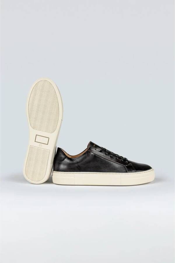 Sneaky Steve Klassieke Leren Sneaker Black Heren