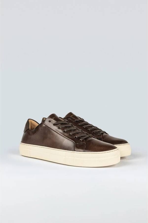 Sneaky Steve Klassieke Leren Sneaker Brown Heren