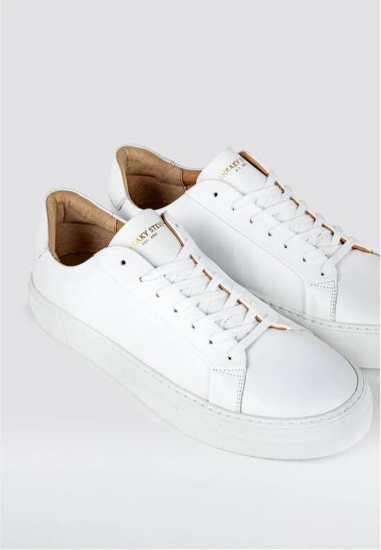 Sneaky Steve Klassieke Leren Sneaker White Heren