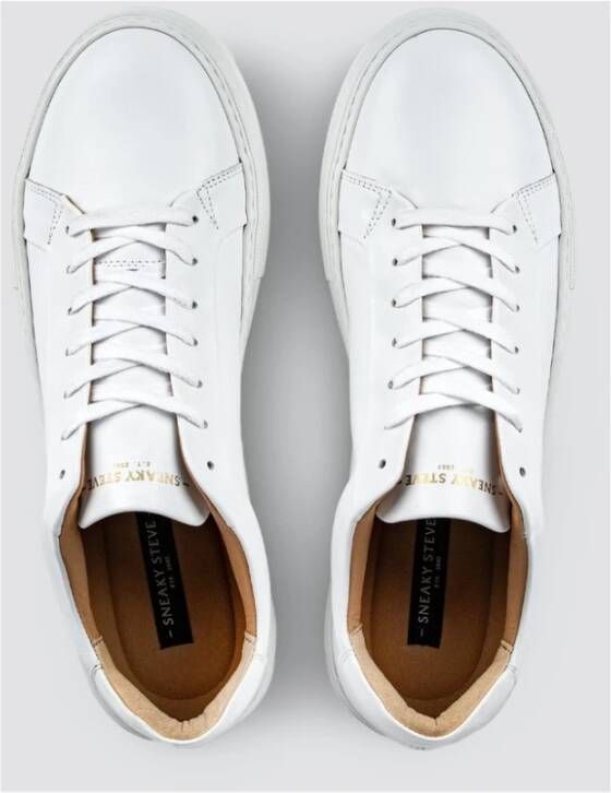 Sneaky Steve Klassieke Leren Sneaker White Heren