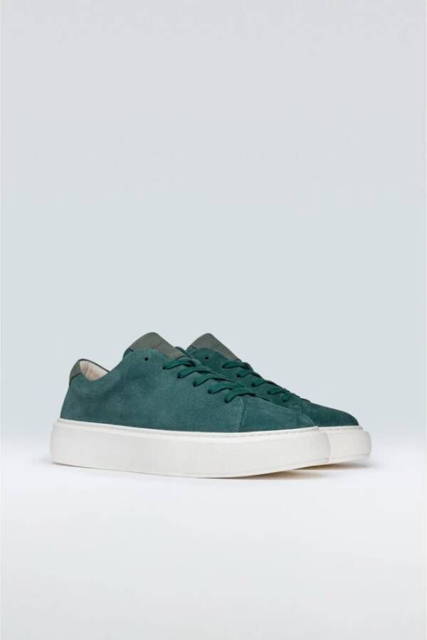 Sneaky Steve Moderne Suède Sneaker met Leren Details Blue Unisex