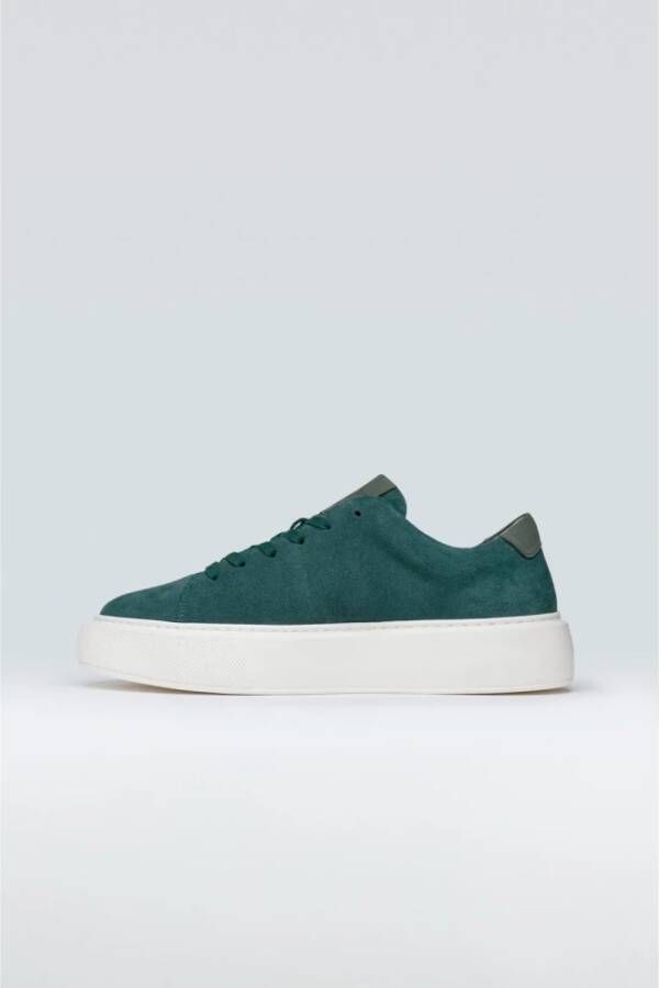 Sneaky Steve Moderne Suède Sneaker met Leren Details Blue Unisex