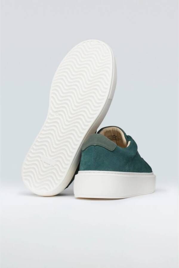 Sneaky Steve Moderne Suède Sneaker met Leren Details Blue Unisex