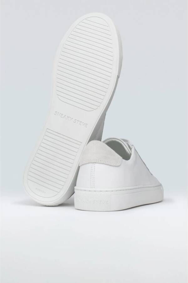 Sneaky Steve Retro Leren Sneaker White Unisex