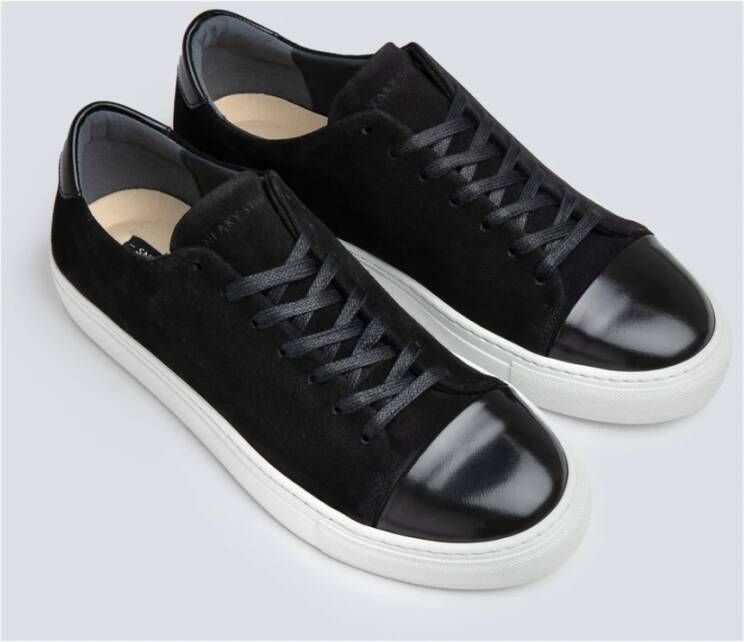 Sneaky Steve Suede Leren Rubberen Zool Schoenen Black Heren