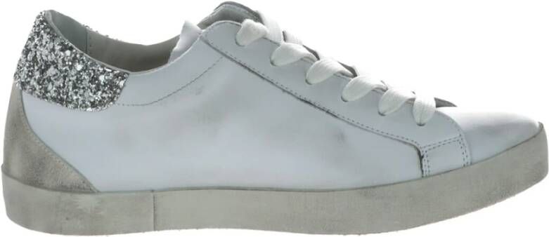 Sneaky Steve Witte leren Slip-On Sneakers met veters White Dames