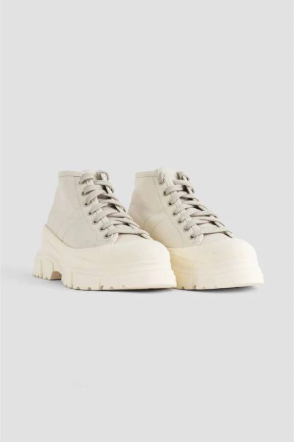 Sofie D'hoore Grijze Leren High-Top Sneakers White Dames