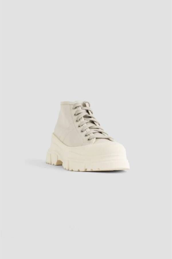 Sofie D'hoore Grijze Leren High-Top Sneakers White Dames