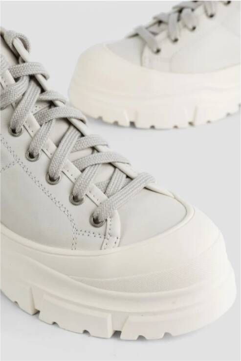 Sofie D'hoore Grijze Leren High-Top Sneakers White Dames