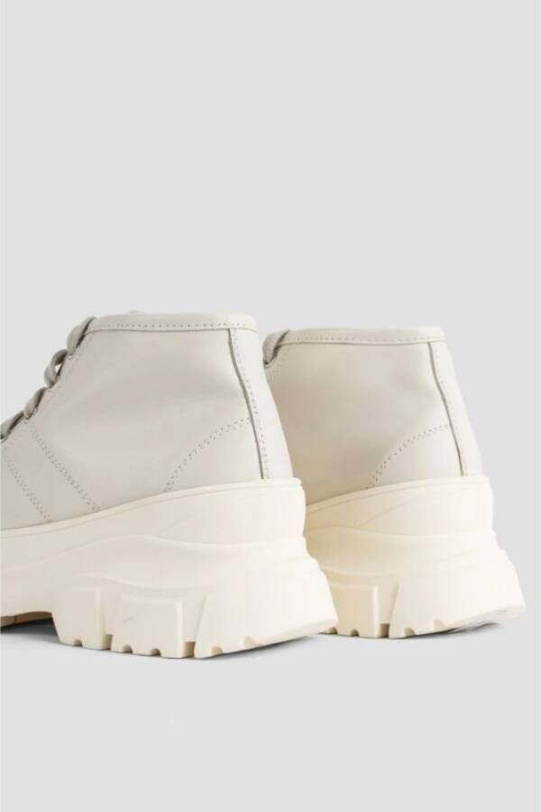 Sofie D'hoore Grijze Leren High-Top Sneakers White Dames