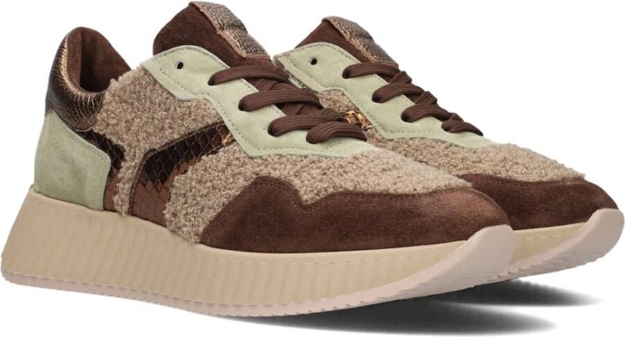 Softwaves Bruine Lage Dames Sneakers Brown Dames