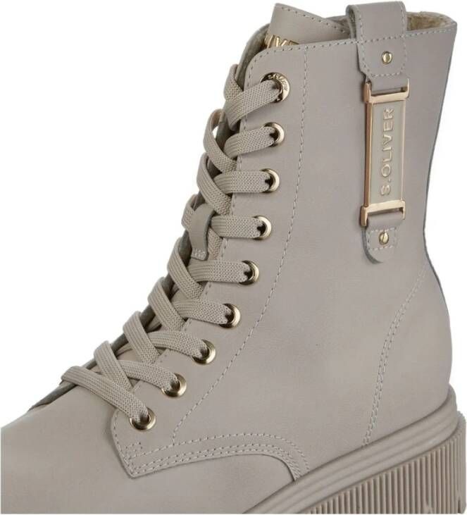 s.Oliver Beige Casual Gesloten Enkellaarsjes Gray Dames