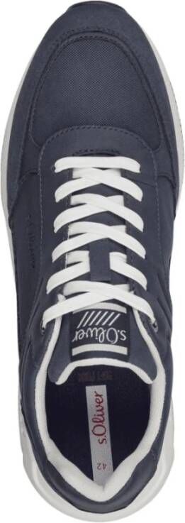 s.Oliver Blauwe Sneakers voor Mannen Blue Heren