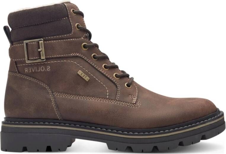 s.Oliver Bruine Casual Gesloten Enkellaarzen Brown Heren