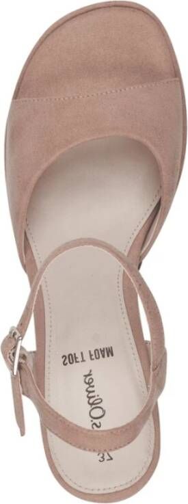 s.Oliver Elegante open sandalen in oudroze Beige Dames