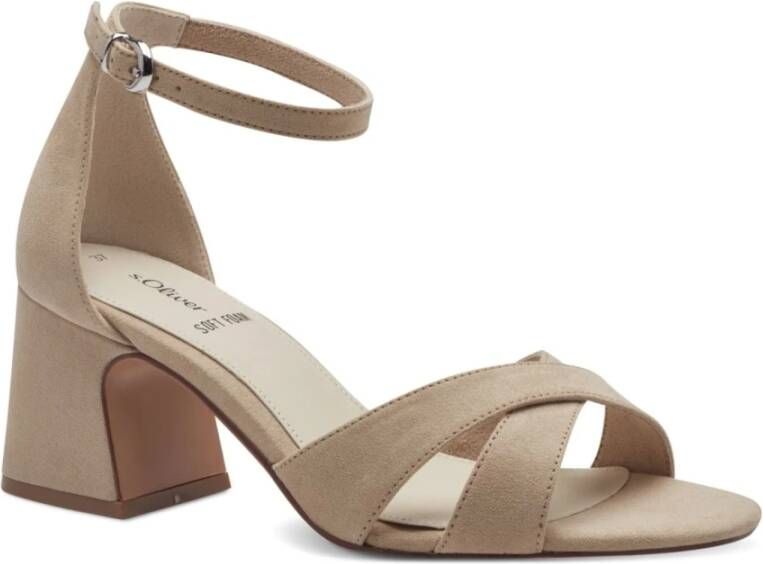 s.Oliver Elegante Taupe Platte Sandalen Beige Dames