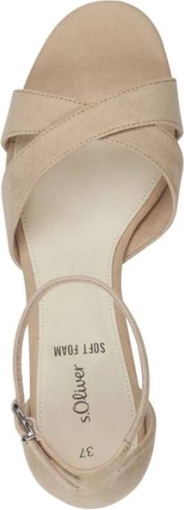 s.Oliver Elegante Taupe Platte Sandalen Beige Dames