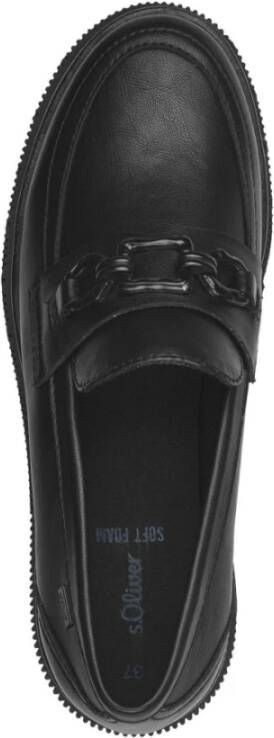 s.Oliver Elegante Zwarte Gesloten Loafers Black Dames