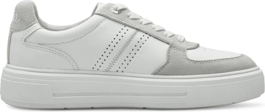 s.Oliver Witte Grijze Sneakers voor Vrouwen White Dames