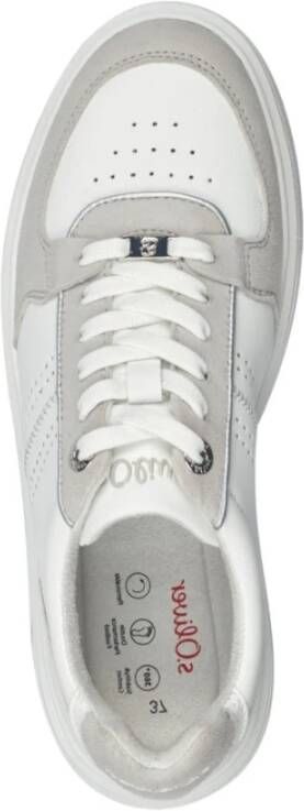 s.Oliver Witte Grijze Sneakers voor Vrouwen White Dames