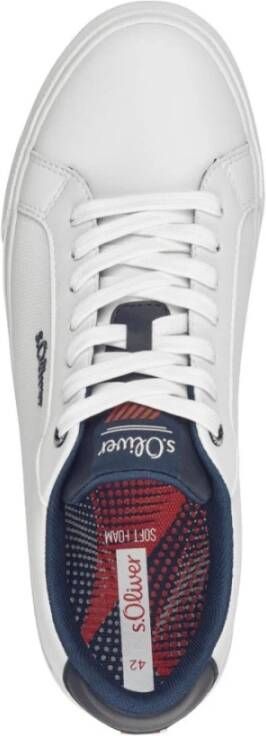 s.Oliver Witte Sneakers voor Mannen White Heren