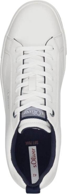 s.Oliver Witte Sneakers voor Mannen White Heren