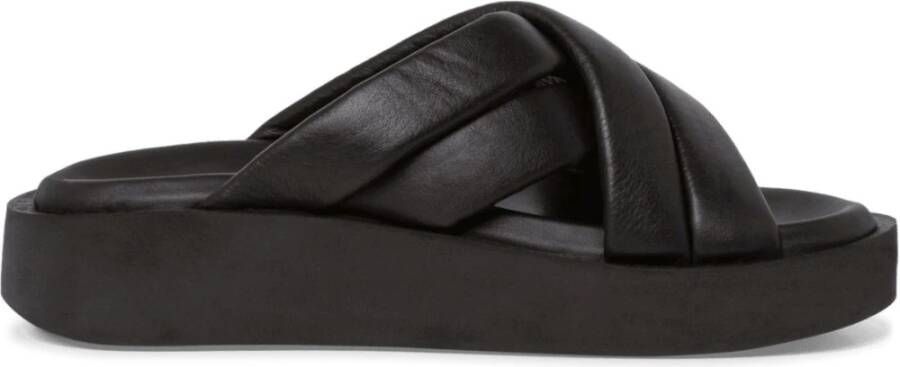 s.Oliver Zwarte Casual Open Slippers Vrouwen Black Dames