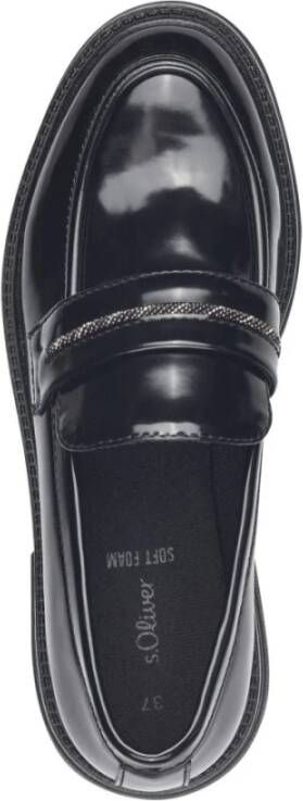 s.Oliver Zwarte elegante gesloten loafers voor vrouwen Black Dames