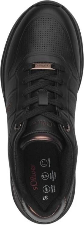 s.Oliver Zwarte sneakers voor vrouwen Black Dames