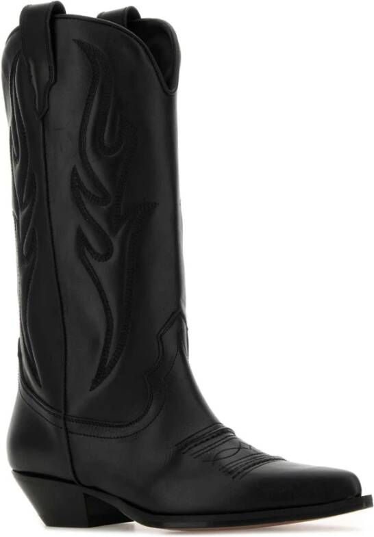 Sonora Zwarte Leren Santa Fe Cowboy Laarzen Black Dames