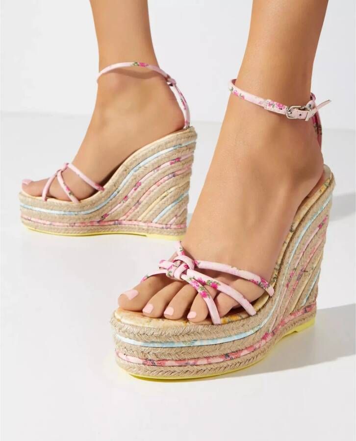 Sophia Webster Bloemige espadrilles met sleehak Multicolor Dames