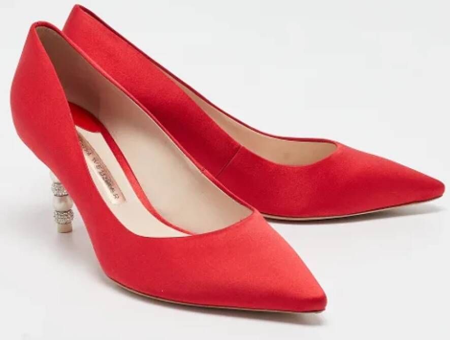 Sophia Webster Pre-owned Satin heels Red Dames