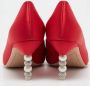 Sophia Webster Pre-owned Satin heels Red Dames - Thumbnail 5