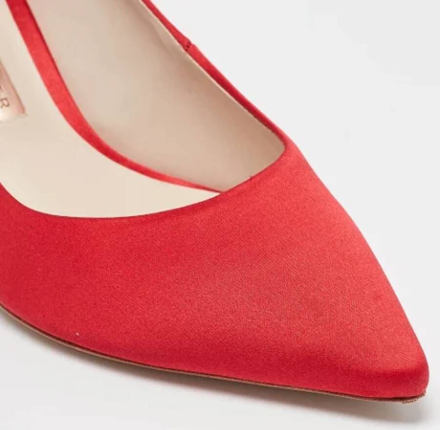 Sophia Webster Pre-owned Satin heels Red Dames