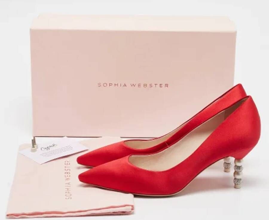 Sophia Webster Pre-owned Satin heels Red Dames